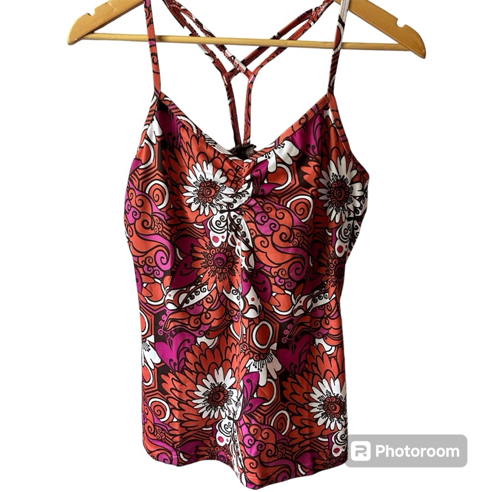 Prana Burnt Orange Conga Beats‎ Sonja Top Size Large NWT